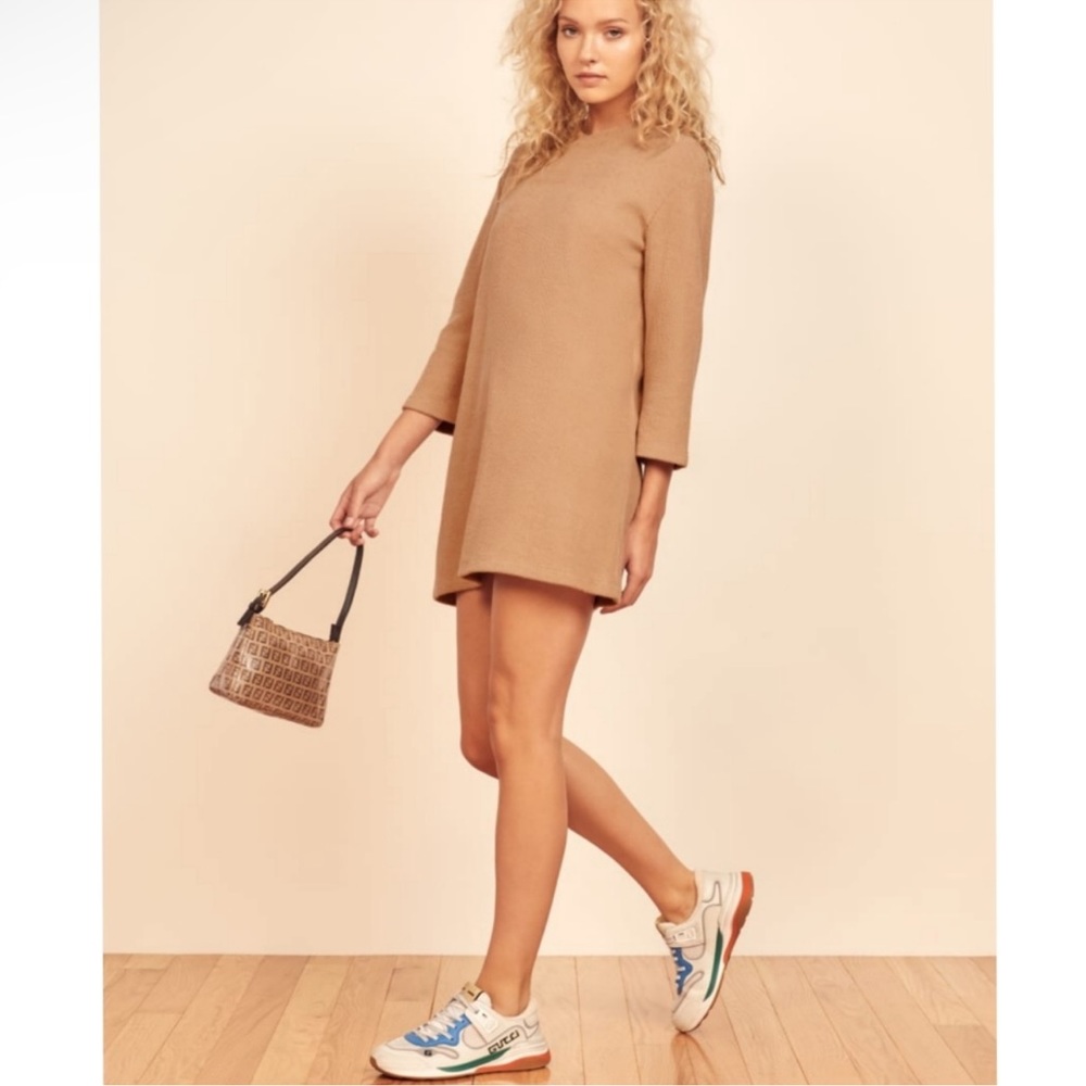 Reformation Channing Dress in Buff